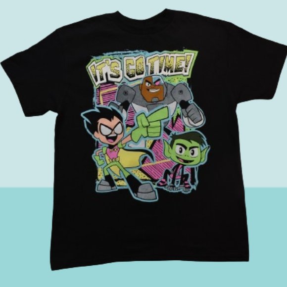 Teen Titans Go Youth Boys High Density Ink It's Go Time Shirt New Large - Picture 1 of 4